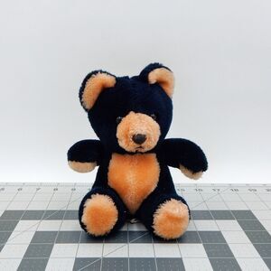 SWIB Bear Stuffed Animal 1984 Korean Plush Toy Black Brown Vintage